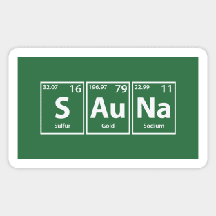 Sauna (S-Au-Na) Periodic Elements Spelling Sticker